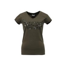 Boxeur Des Rues  LADY VNECK SS T-SHIRT ALLOVER LOGO